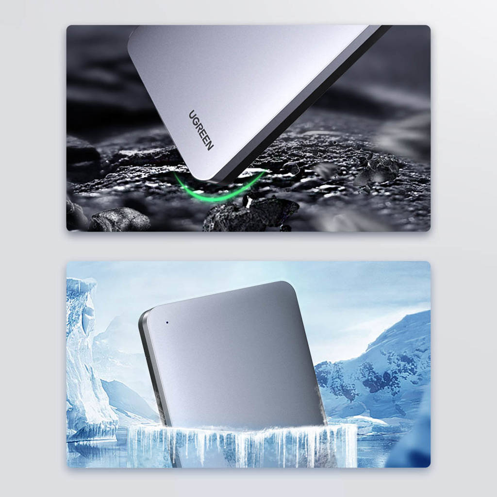 Nosilec UGREEN CM300 za HDD / SSD SATA 2.5inch, USB 3.1, Siv