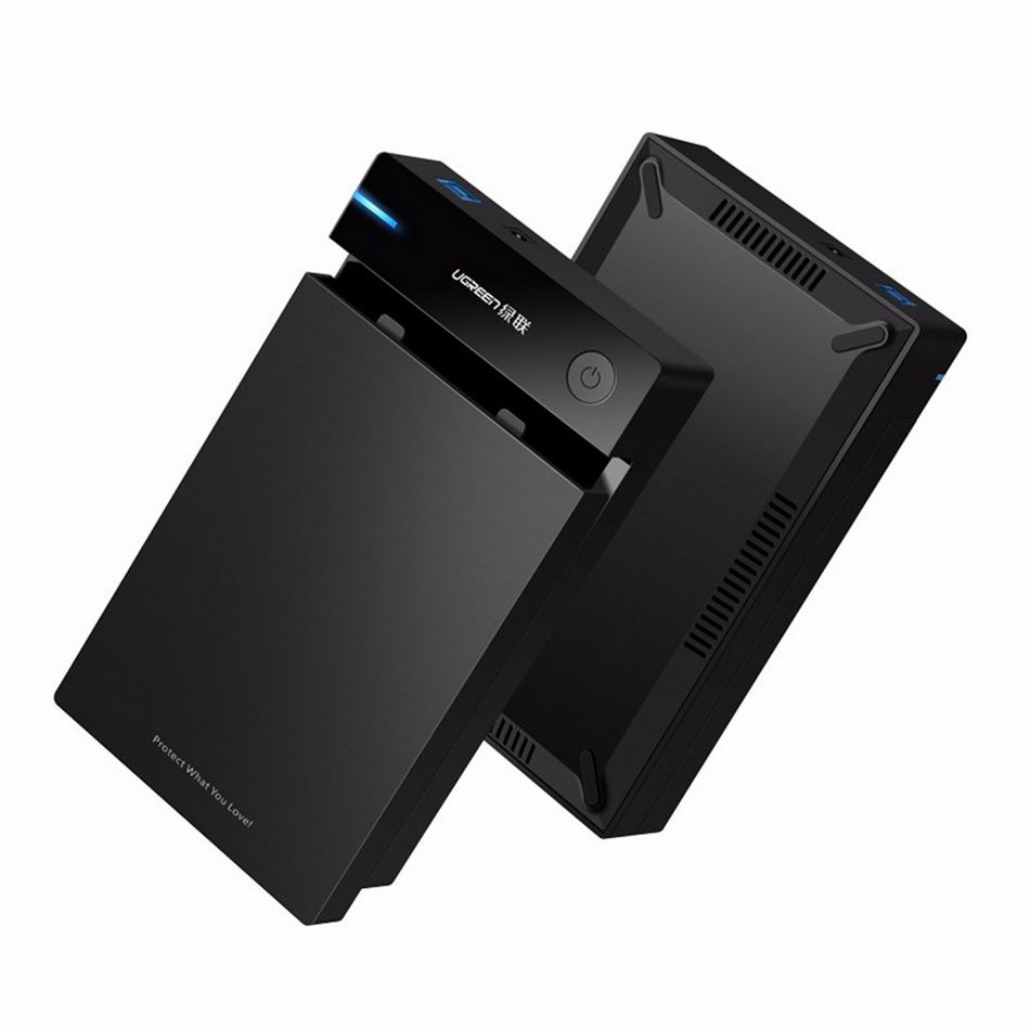 Rack UGREEN US222 za HDD / SSD SATA 2,5 palca, Črna