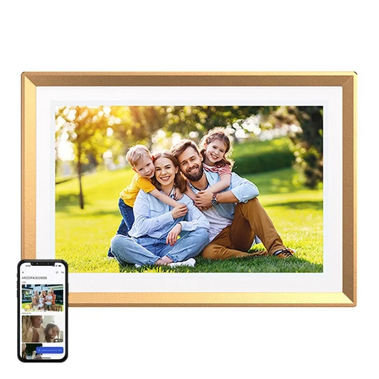 Digitalna foto okvir Arzopa D10, zlata, ponovno zapečatena