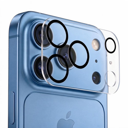 Zaščitni okvir za zadnjo kamero Tech-Protect Cam Fit+ za Apple iPhone 18 Pro Max, kaljeno steklo, prozorno