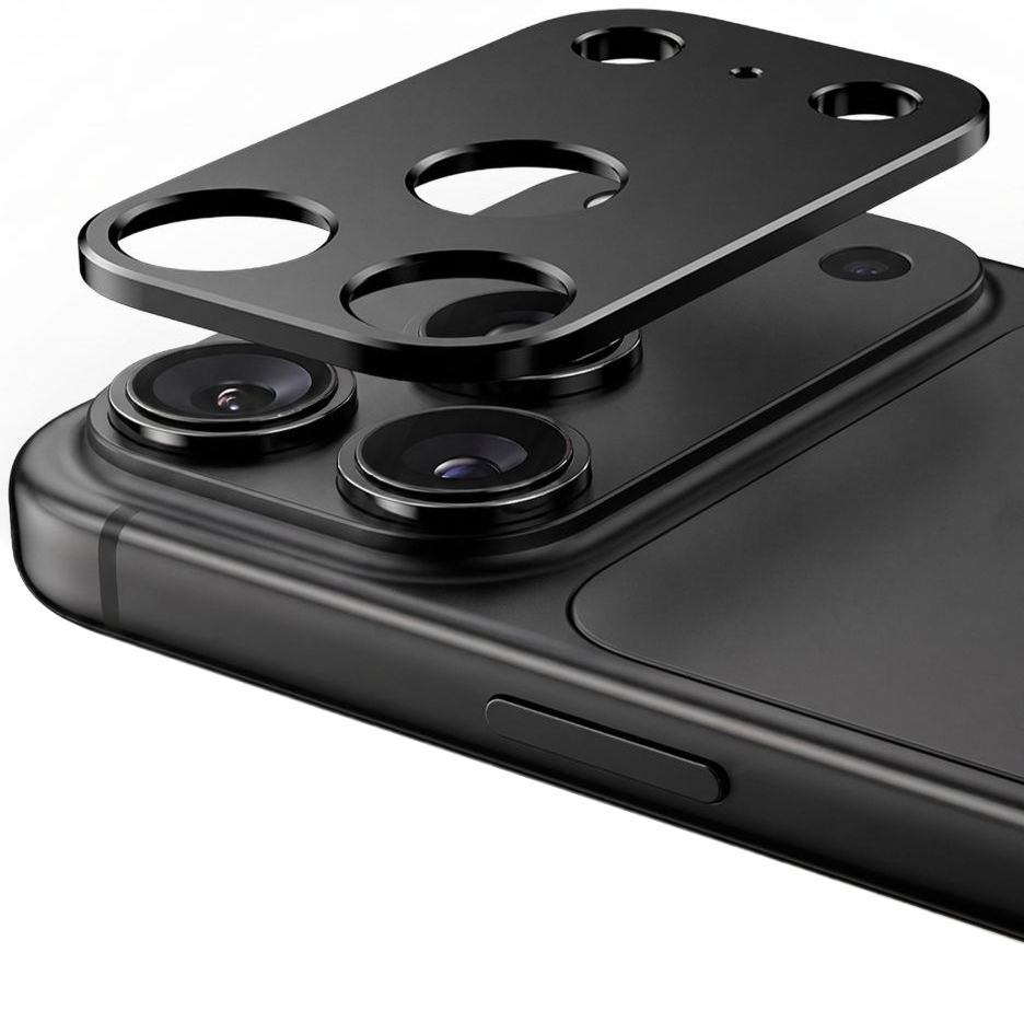 Zaščitni okvir za zadnjo kamero Tech-Protect Camalloy Fit+ za Apple iPhone 18 Pro Max, aluminij, črna