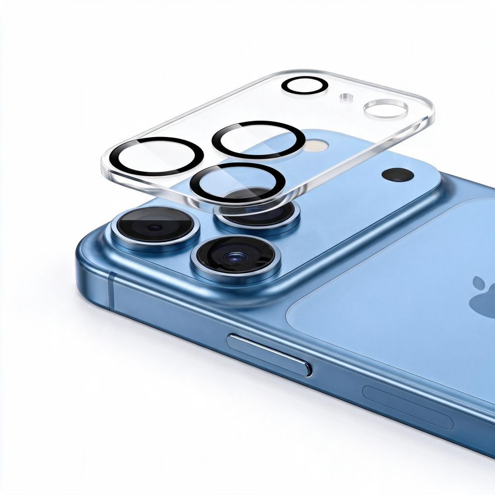 Zaščitni okvir za zadnjo kamero Tech-Protect Cam Fit+ za Apple iPhone 18 Pro Max, kaljeno steklo, prozorno