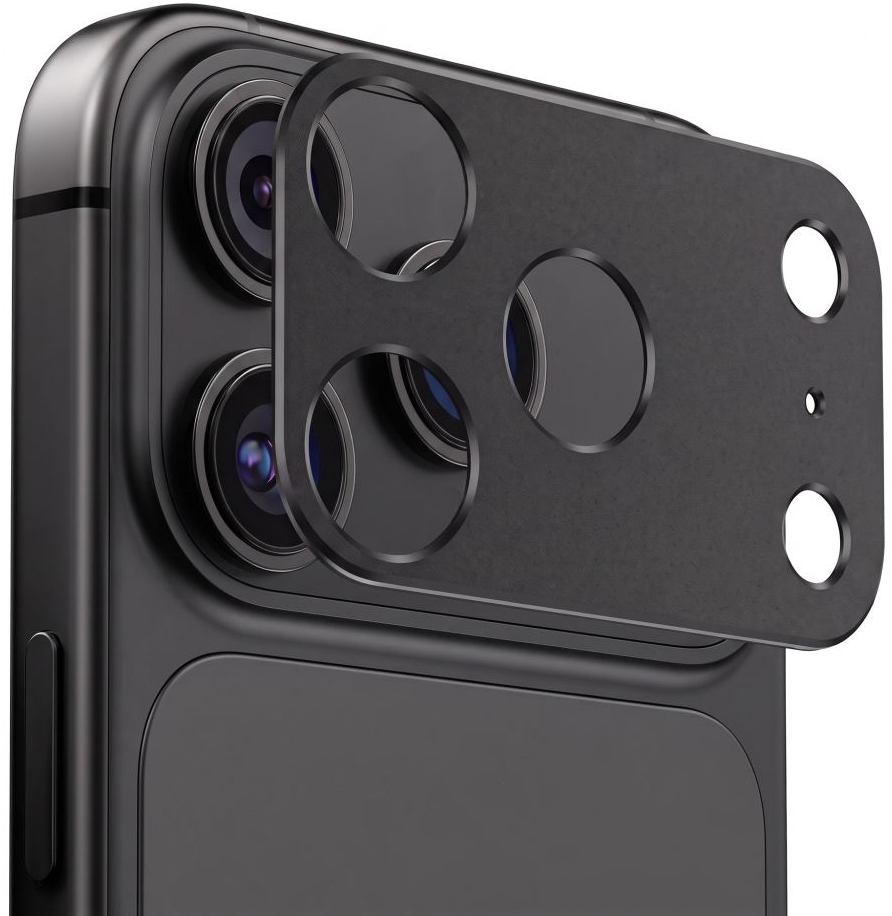Zaščitni okvir za zadnjo kamero Tech-Protect Camalloy Fit+ za Apple iPhone 18 Pro Max, aluminij, črna