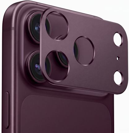 Zaščitni okvir za zadnjo kamero Tech-Protect Camalloy Fit+ za Apple iPhone 18 Pro Max, aluminij, bordo barve