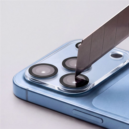 Tech-Protect Cam Fit+ Rear Camera Protection Frame for Apple iPhone 18 Pro, Tempered Glass, Transparent