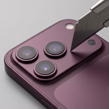 Zaščitni okvir za zadnjo kamero Tech-Protect Camalloy Fit+ za Apple iPhone 18 Pro Max, aluminij, bordo barve