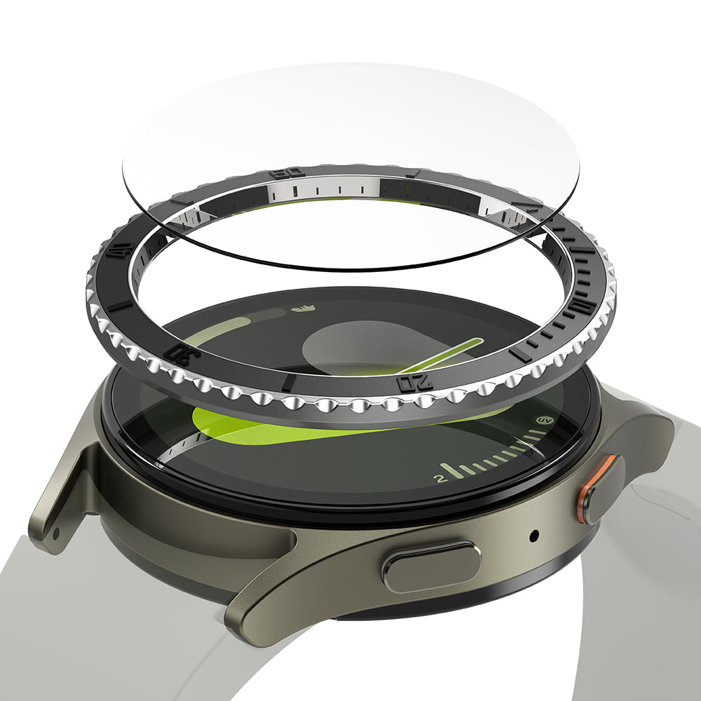 Okvir za zaščito Ringke Premium Styling za Samsung Galaxy Watch7 40mm, Model 3, Črn