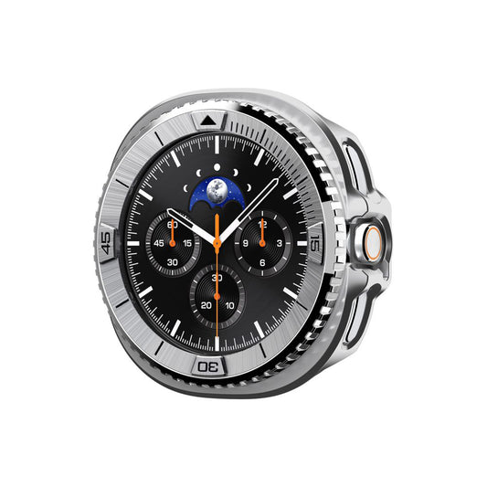 Zaščitni okvir Spigen Tune Pro Pilot za Samsung Galaxy Watch8 Classic, Srebrn