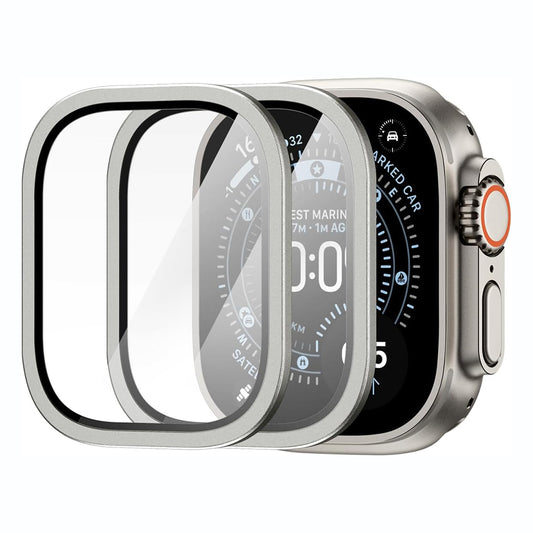 Zaščitni okvir Spigen Tune with Glass za Apple Watch Ultra Series, srebrn ACS11595