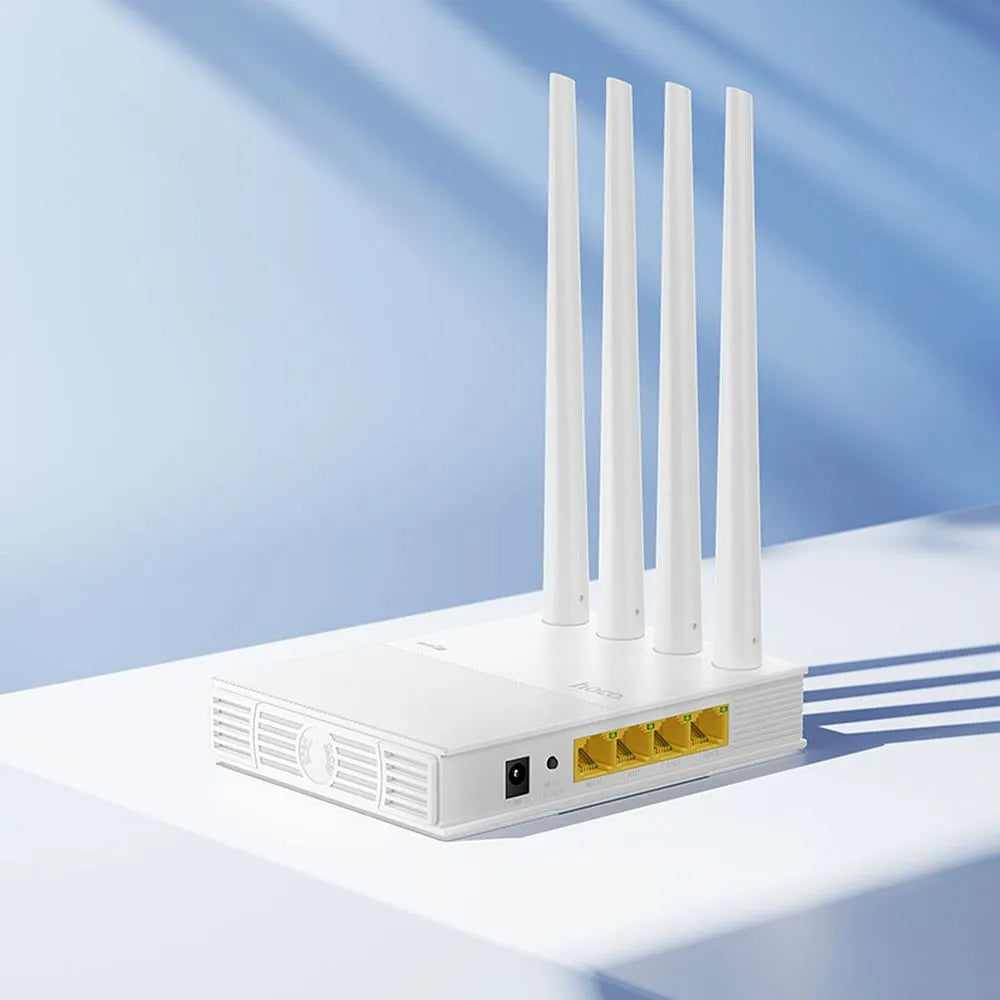 Brezžični usmerjevalnik HOCO HI31, Dual Band, Wi-Fi 5, Bel