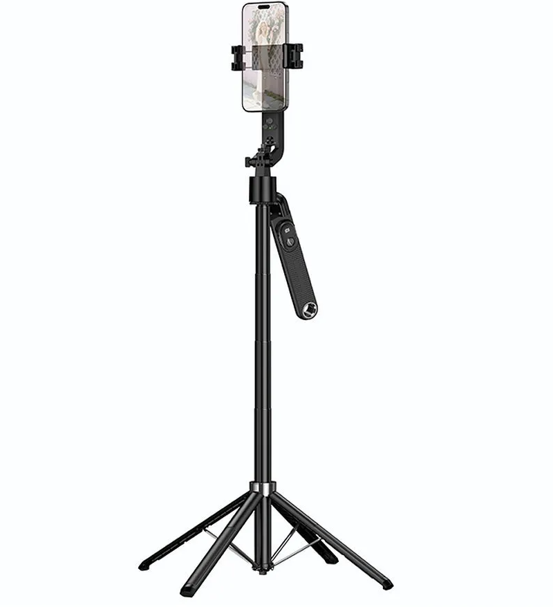 Selfie Stick Bluetooth HOCO K32 za sledenje obraza, 4,5 inča - 7 inčev, črn