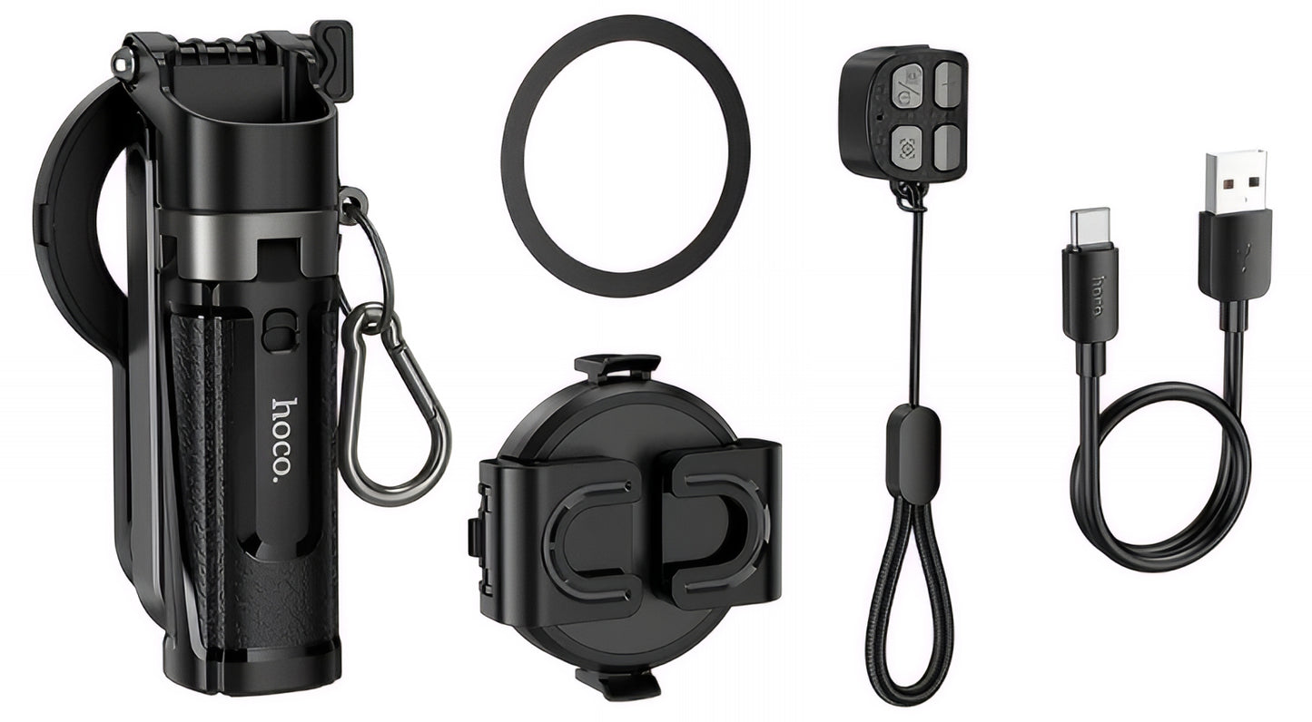 Selfie Stick Bluetooth HOCO K27 Pro, Univerzalen, Črn