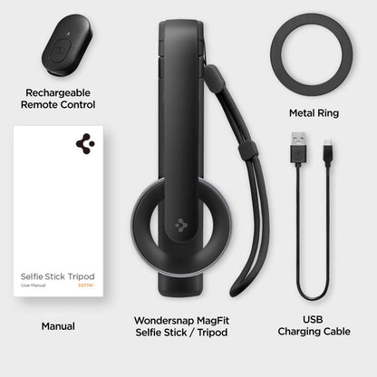 Selfie Stick Bluetooth Spigen S571W, Universal, Black