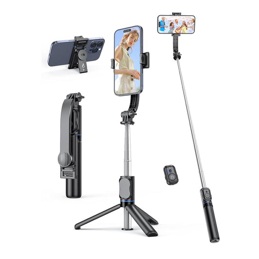 Selfie Stick Bluetooth Techsuit C01, Univerzalen, Črn
