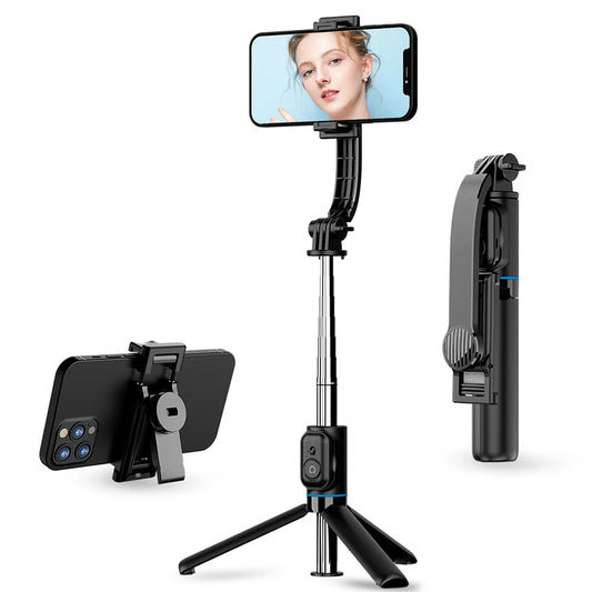 Selfie Stick Bluetooth Techsuit C01, Univerzalen, Črn