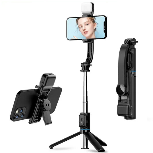 Selfie Stick Bluetooth Techsuit C01s, Univerzalen, Črn