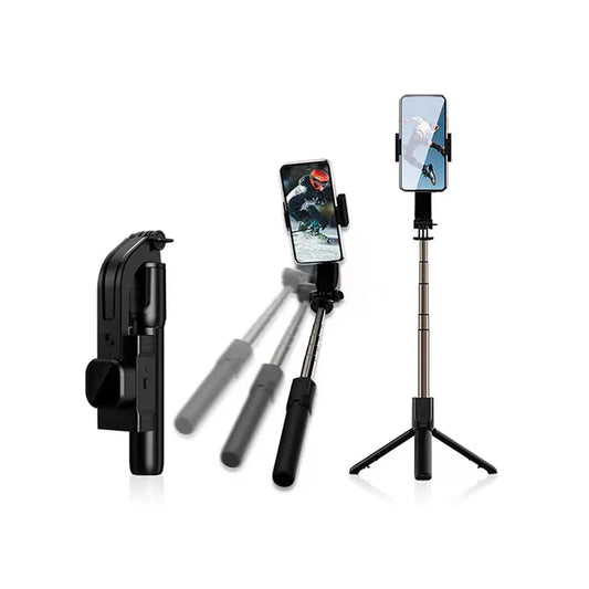 Selfie Stick Bluetooth Techsuit C06, Univerzalen, Črn