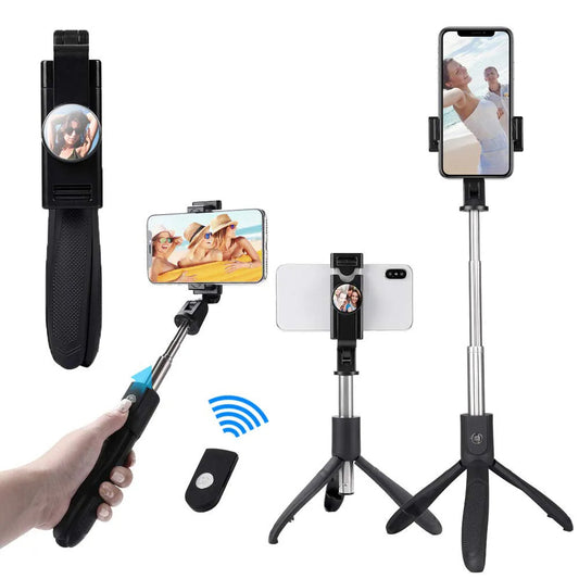 Selfie Stick Bluetooth Techsuit K06, Univerzalen, Črn