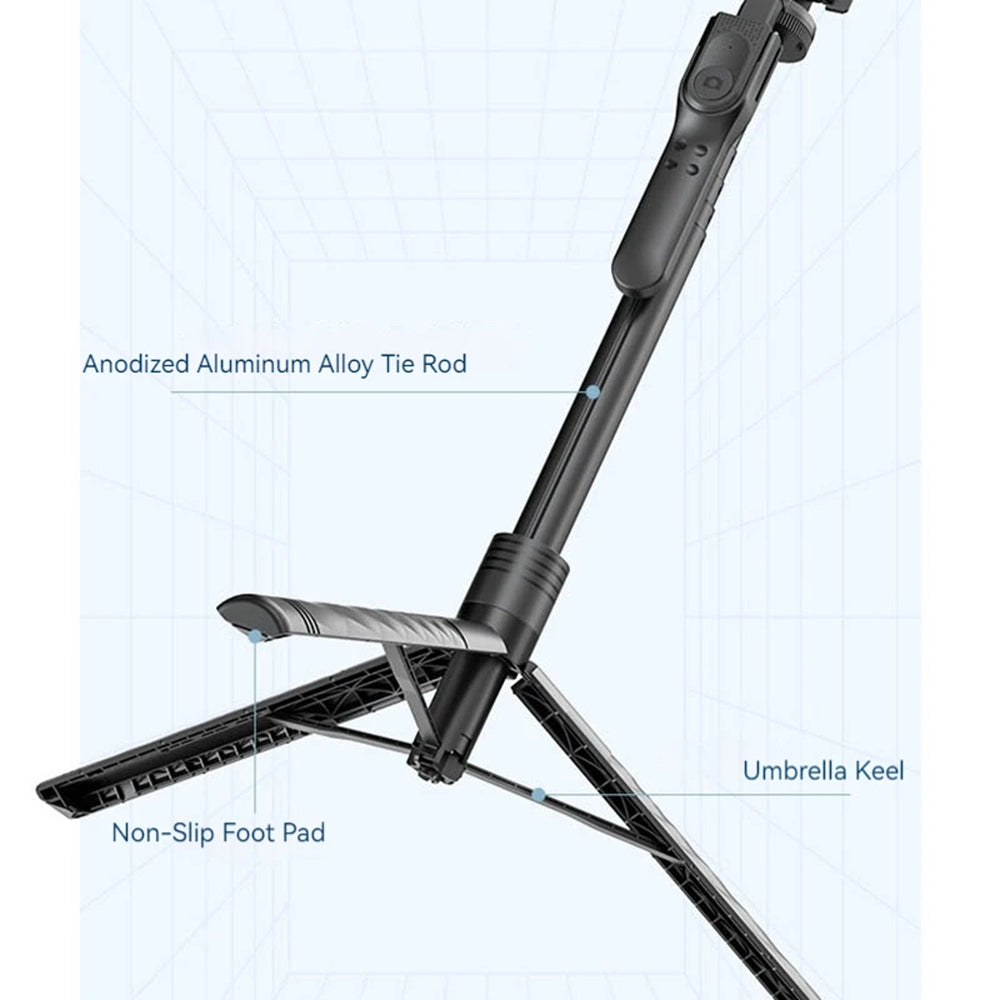 Selfie Stick Bluetooth Techsuit K28, Universal, Black