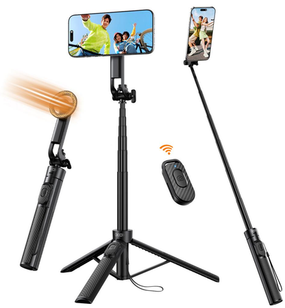 Selfie palica Bluetooth XO Design SS30, Univerzalna, Črna