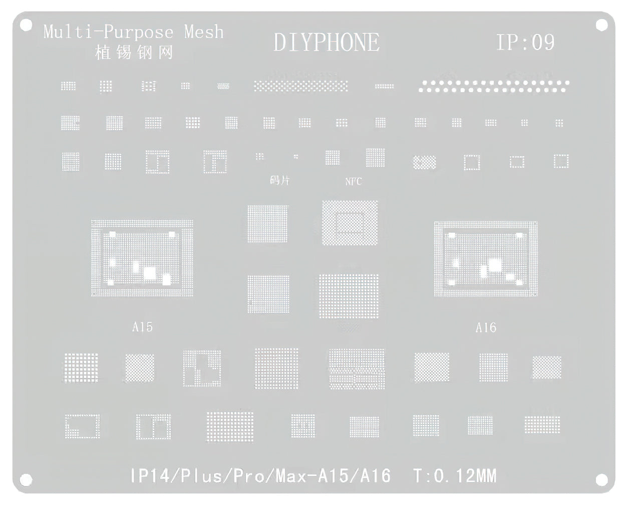 BGA mreža DIYPhone za Apple iPhone 14 serijo