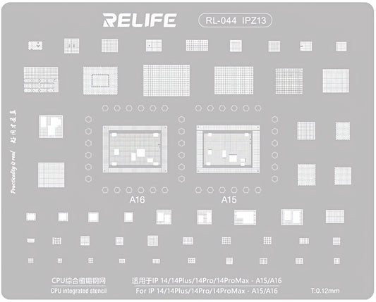 Sito BGA Relife RL-044 IPZ13 za Apple iPhone 14 / 14 Plus / 14 Pro / 14 Pro Max, CPU