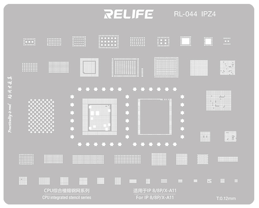 Sita BGA Relife RL-044 IPZ4 za Apple iPhone 8 / 8 Plus / X, CPU