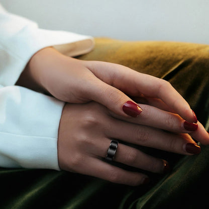 Smart Ring Techsuit R6, Velikost 8, Črna