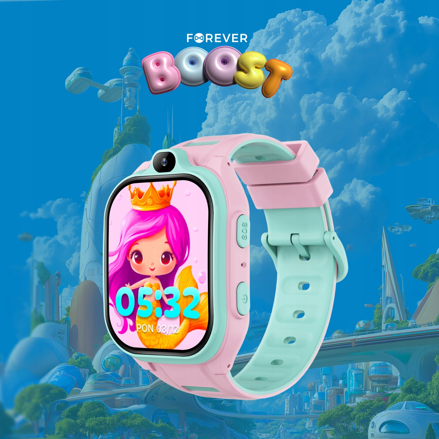 Pametna ura Forever Kids Boost KW-530 Call, roza