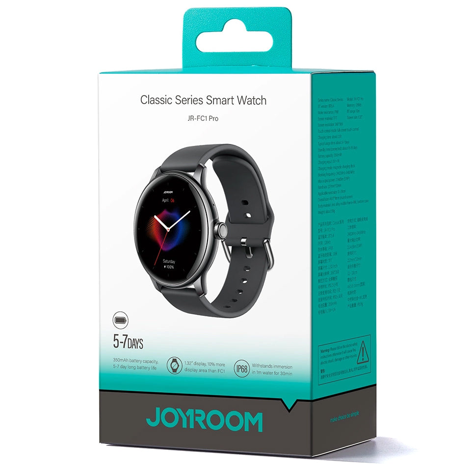 Pametna ura Joyroom JR-FC1 Pro Call, Črna