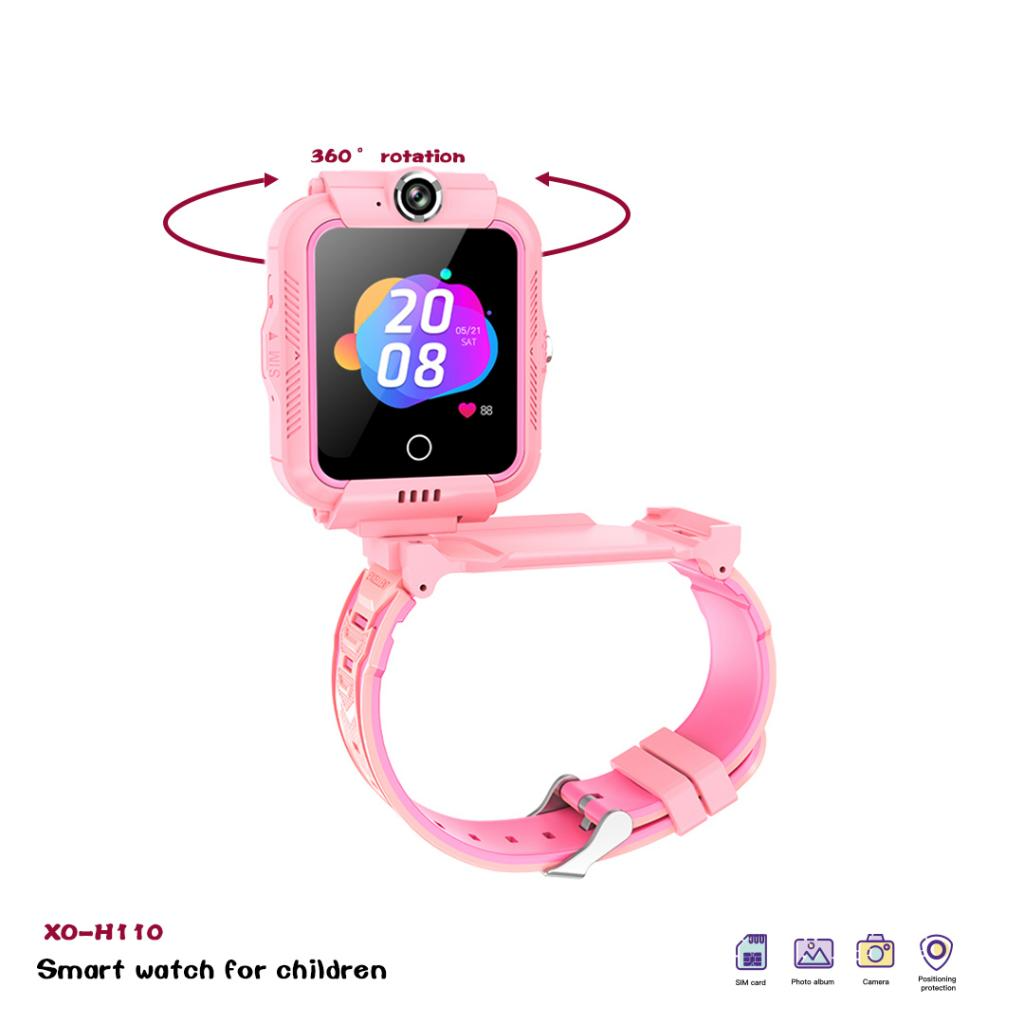 Pametna ura XO Design Kids H110, Roza