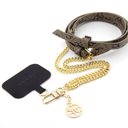 Telefonski trak Guess 4G Chain CBDY, rjav