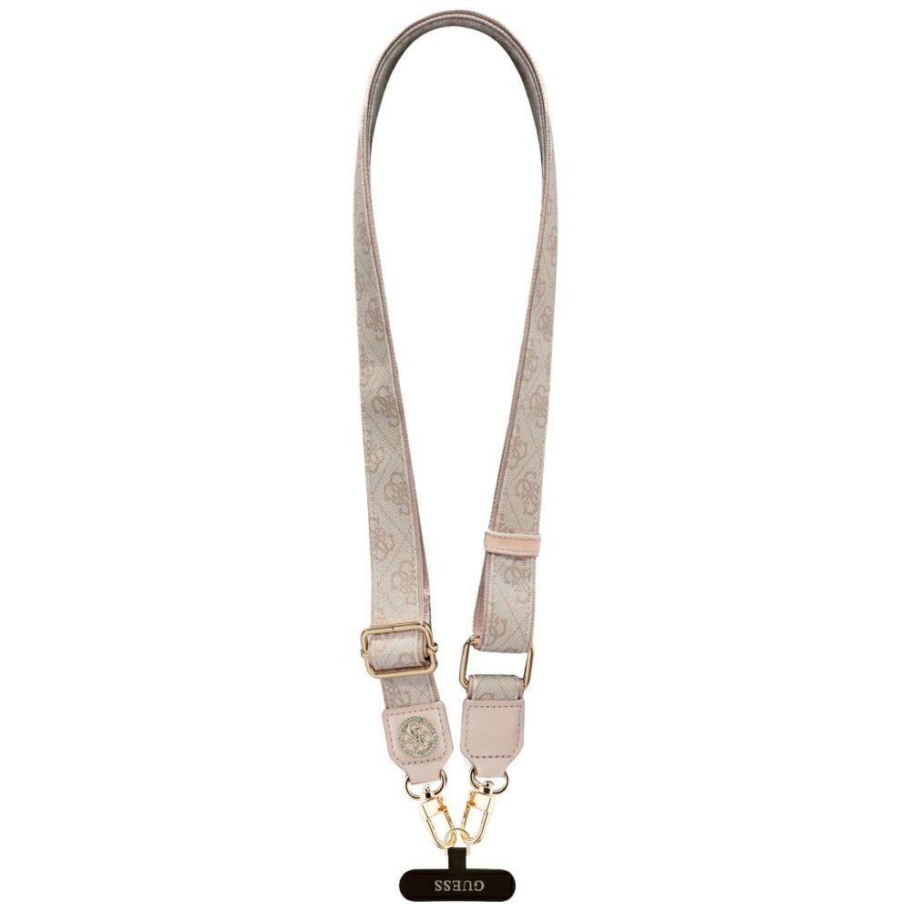 Vrvica za telefon Guess 4G Strass Metal Logo, Roza