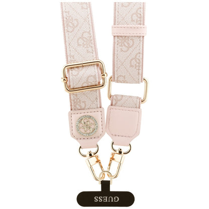 Vrvica za telefon Guess 4G Strass Metal Logo, Roza
