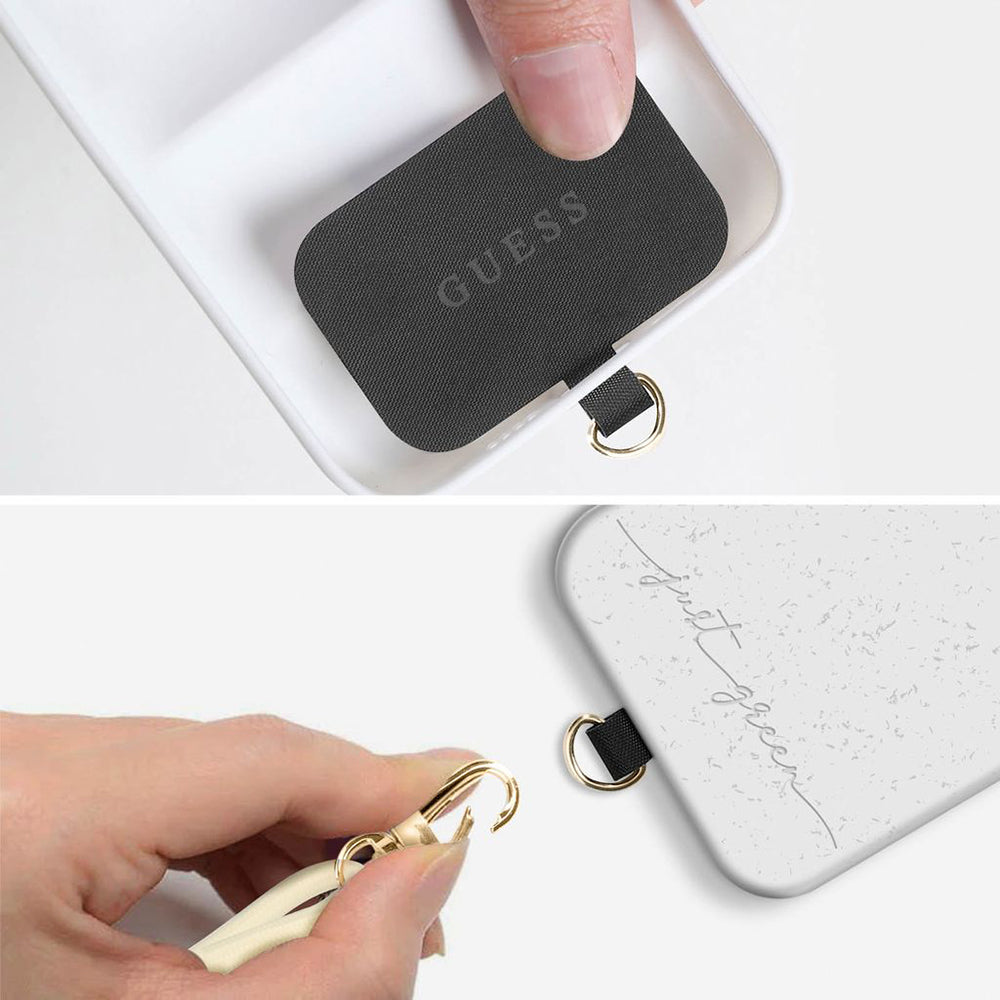 Vrvica za telefon Guess CBDY 4G Charm, Črna