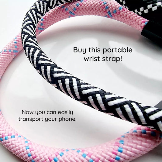 Vrvica za telefon Techsuit RWS2-03, Črna