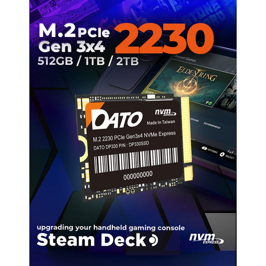 Solid State Drive (SSD) Dato DP330, NVME M.2 2230, PCIE Gen3x4, 2TB, Black DP330SSD-2TB