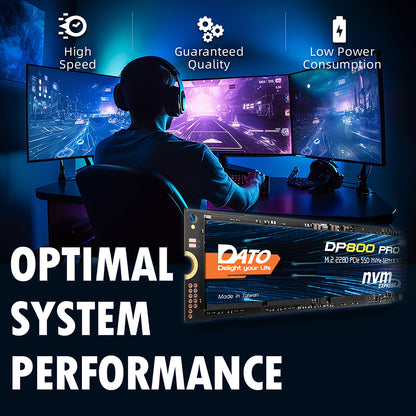 Solid State Drive (SSD) Dato DP800 Pro, NVME M.2 2280, PCIe, 4TB, Črn DP800PSSD-4TB