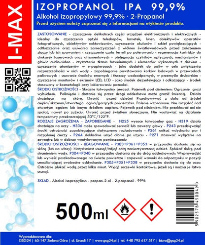 Čistilni sprej z izopropilnim alkoholom GSG24 I-Max, 500ml