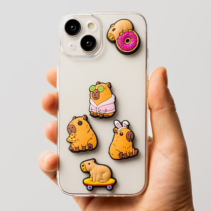 3D OEM nalepka Capybara za ovitek za telefon / tablico, komplet 5 kosov, večbarvna