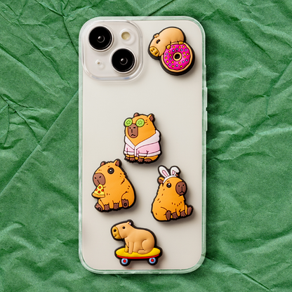 3D OEM nalepka Capybara za ovitek za telefon / tablico, komplet 5 kosov, večbarvna