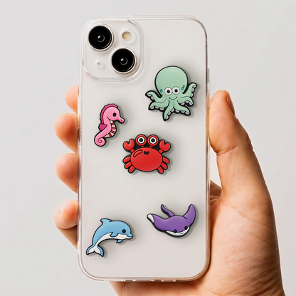 3D OEM Ocean nalepka za ovitek za telefon / tablico, komplet 5 kosov, večbarvno