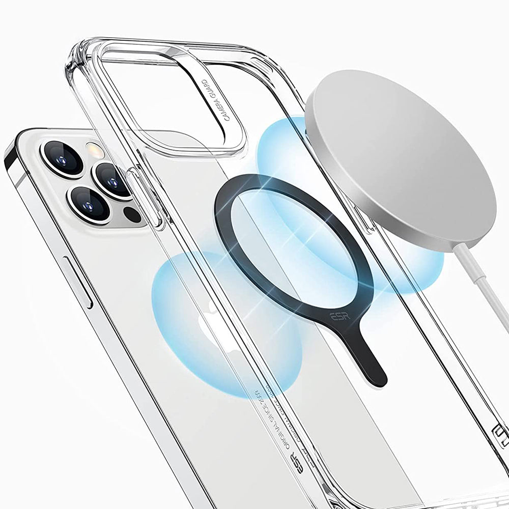 Kovinska nalepka ESR HaloLock, Set 2 kosa, Črna