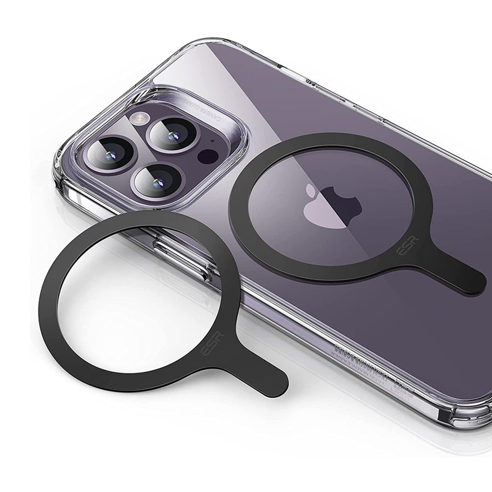 Kovinska nalepka ESR HaloLock, Set 2 kosa, Črna