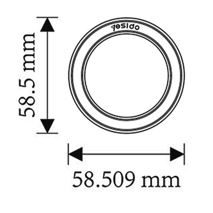 Kovinska nalepka Yesido C208, Črna