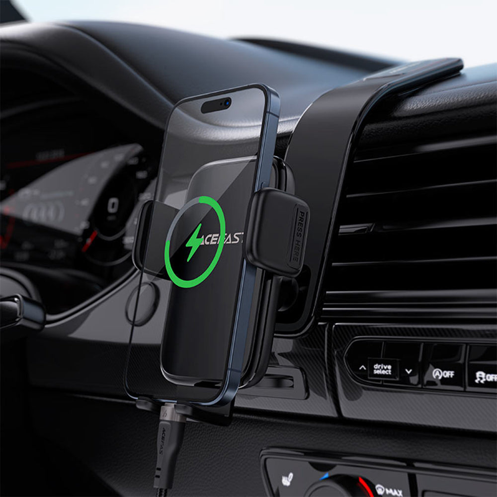 Nosilec za avto Acefast D28, 4.5inch - 6.7inch, črn