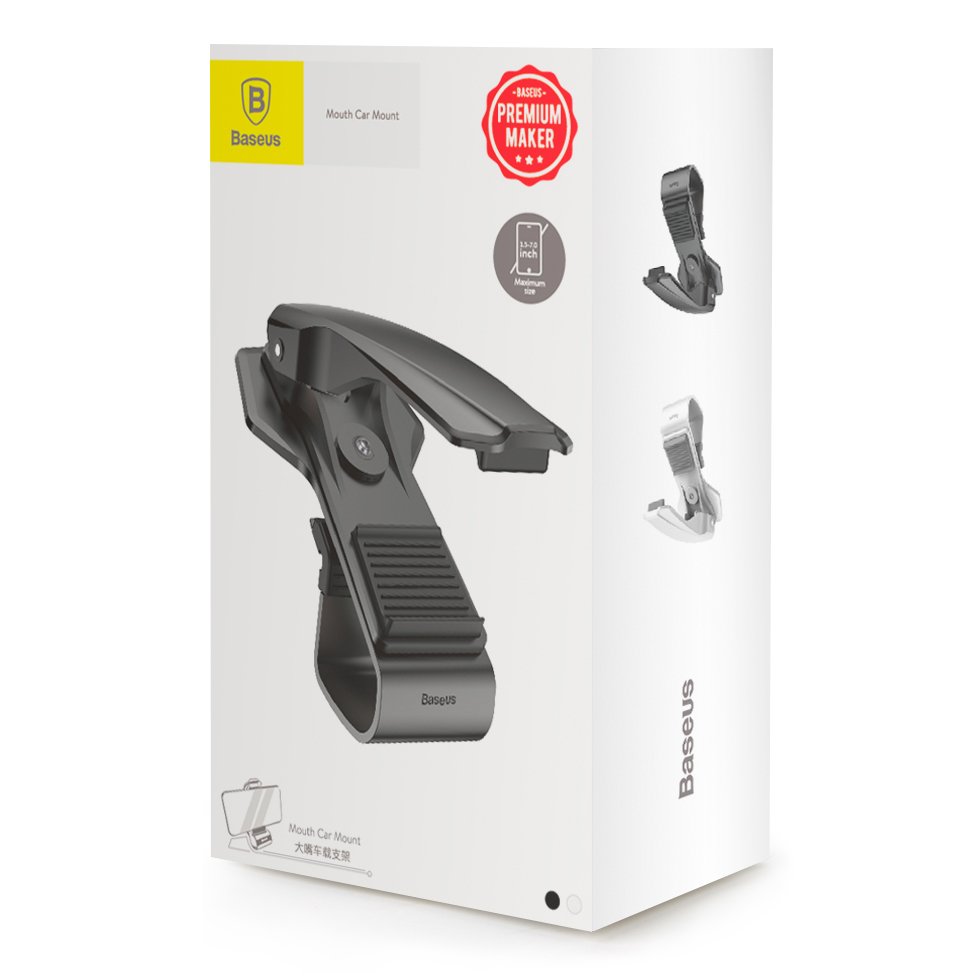 Nosilec za avto Baseus Mouth, 3.5inch - 7inch, Črn SUDZ-01