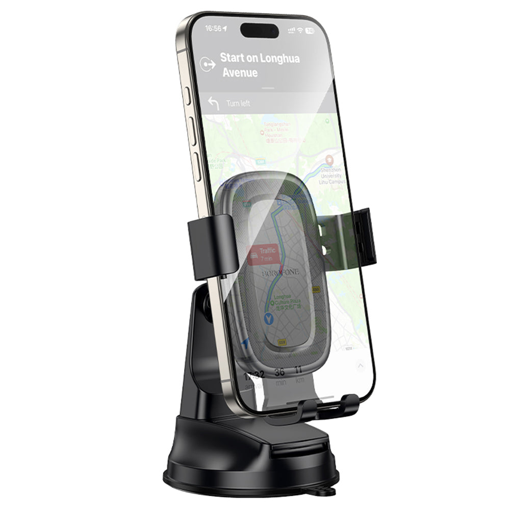 Nosilec za avto Borofone BH130 Follower Gravity, 6.1inch - 7inch, Črn