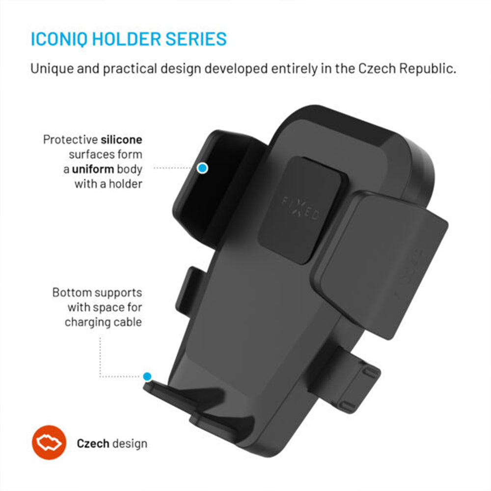 Nosilec za avto Fixed Iconiq XXL, Univerzalen, Črn