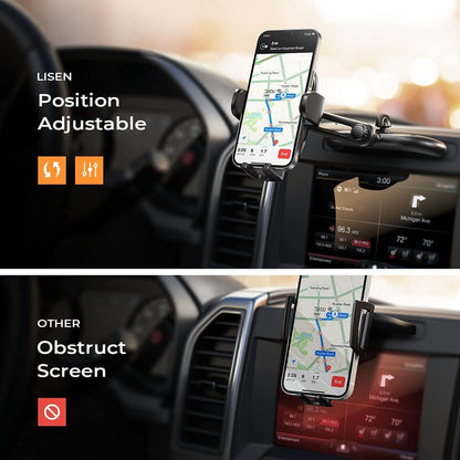 Avtomobilski nosilec Lisen 2v1, 4.7inch - 7.2inch, črn YL0222040016